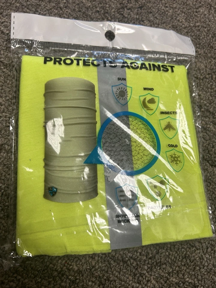 SA Salt Armour OBTÉN 2 máscaras faciales $8,99 protección facial verde de seguridad polaina bandana Foto 2 de 3