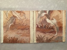 A pair of Aubusson Entre Fenetre tapestry squares  ready to be made up into ....