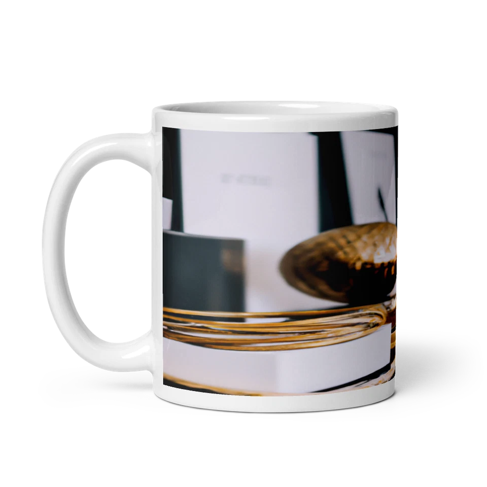 Elegant Black and Gold Geometric New Year's Eve 11oz Ceramic Mug - Image 3 of 3