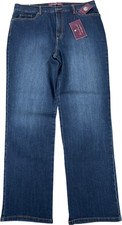 Gloria Vanderbilt Women  s Dark Wash Amanda Tapered Leg Denim Jeans - 14