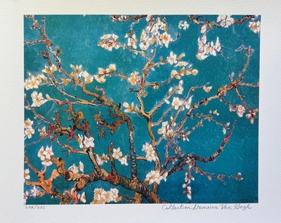Vincent Van Gogh ALMOND BLOSSOMS BLUE Estate Signed Limited Edition Giclee 12x16