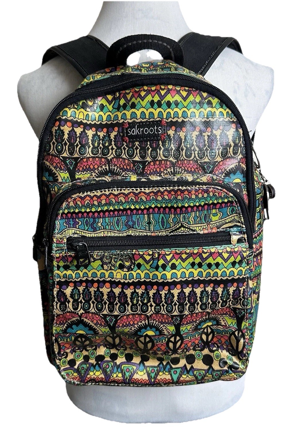 ALTRA Zaino Sakroots Artist Circle rivestito in tela spirito deserto un mondo borsa charm