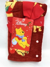Disney Winnie the Pooh Red Holiday Bath Hand Towels 2pc Set Christmas