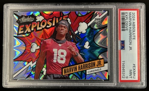 2024 Panini Absolute Marvin Harrison Jr. Explosive SP RC #EX-MHJ Cardinals PSA 9