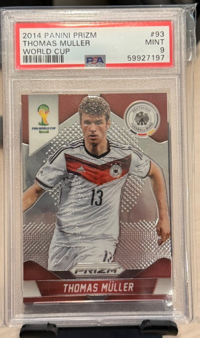 2014 Panini Prizm World Cup Thomas Muller Silver PSA 9 #93 Germany