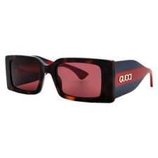 Gucci Red Rectangular Ladies Sunglasses GG1860S 002 52 GG1860S 002 52