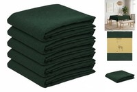Tischdecke 5 Stk. Rechteckig DunkelgrüN 110X140 Cm Leinen-Optik