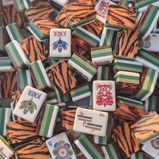 NEW Wood Grain - Acrylic Mahjong Tiles 4-Layer Premium American Set 160 Tiles