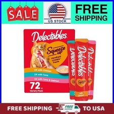 Hartz Delectables Squeeze Up Wet Cat Treat Variety Pack, 0.5oz Tube 72 Count