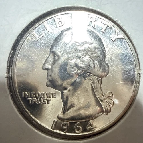 1964 WASHINGTON SILVER QUARTER PROOF