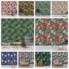 3D Plant Leaves Pattern Self-adhesive Wallpaper Removable Wallpaper Wall Mural