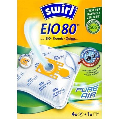 Swirl Staubsaugerbeutel EIO80 MicroPor Plus für EIO, Koenic und Quigg Staubsauge