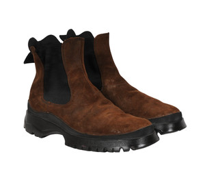 Prada Brixxen Chunky Chelsea Boots Leather Vibram Size 9 Fits US 11 Italy $1500 Prada Brixxen Boots | eBay main image 4