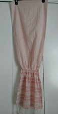 J. Crew Pink/White Checkered Scarf 100 Cotton 30" x 80"