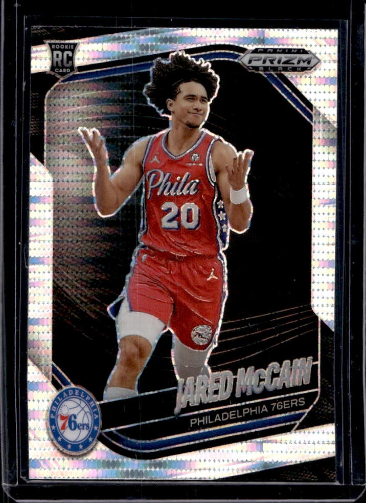 2024-25 Prizm Black Jared McCain RC Pulsar Prizm #80 76ers