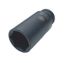 26mm Britool Hallmark 6 pt hex long deep 1/2" dr. drive impact CR-MO socket