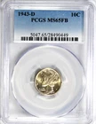 1943-D Mercury Dime PCGS MS65 FB #GA6-49