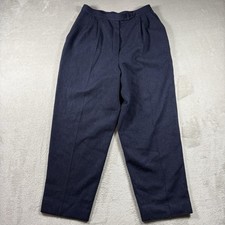 Vintage Pendleton Dress Pants Womens 12 Petite Blue Virgin Wool Trousers 2720