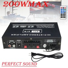 Stereo Amp Home Audio Bluetooth 2.0 Max 200W Stereo Receiver AK35 for Room Sound
