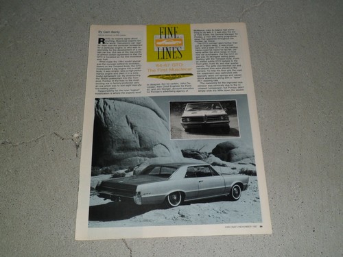 VARIOUS VINTAGE PONTIAC GTO G.T.O. AD / ARTICLES - HUGE VARIETY!!! - Bild 103 von 115