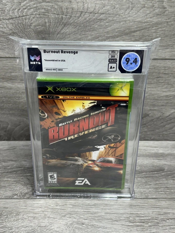 9.4 A+ Burnout Revenge Microsoft Xbox Black Label Sealed New WATA NOT VGA CGC - Image 2 of 4