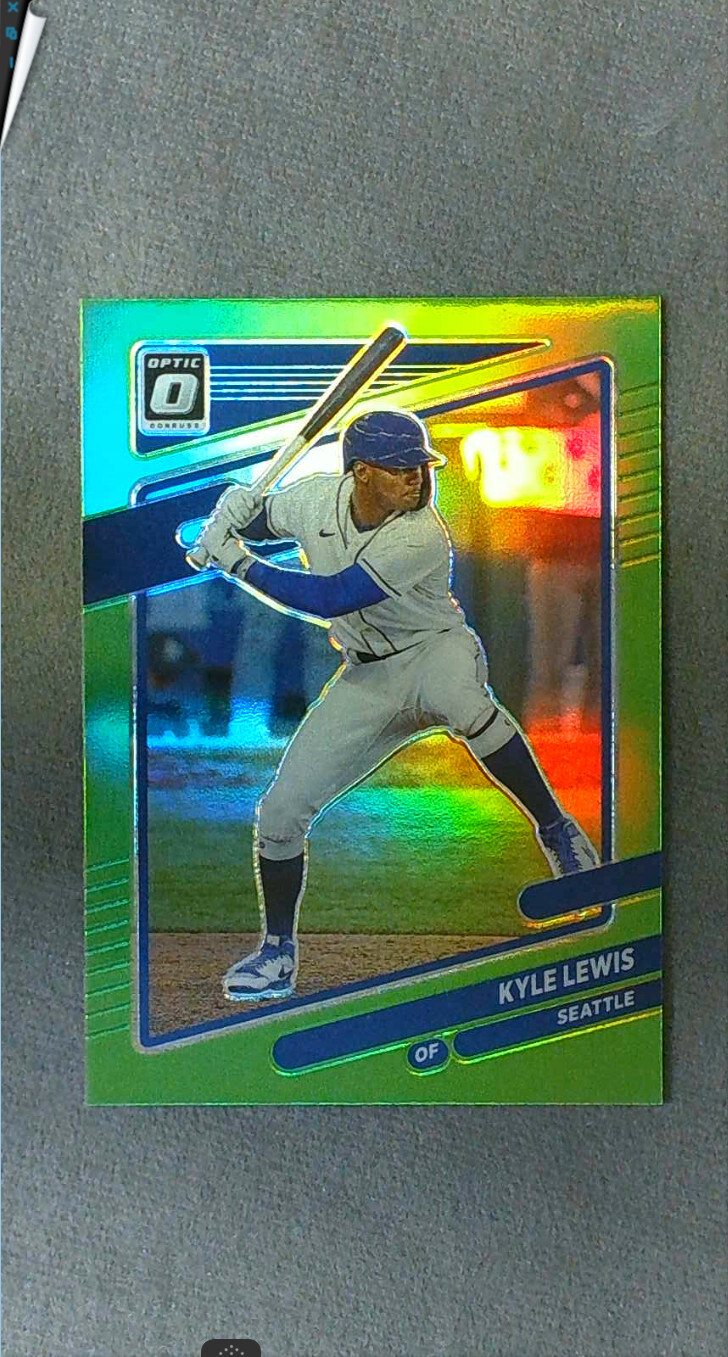 2021 Donruss Optic Lime Green Prizm #122 Kyle Lewis Mariners