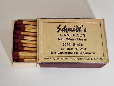 Streichholzschachtel, Schmidt's Gasthaus, Günter Meese, 2093 Stelle