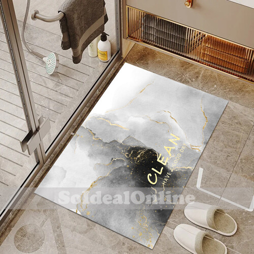 Bath Mat Absorbent Marble Diatomaceous Earth Floor Quick Dry Rug Carpet NonSlip - Picture 27 of 49