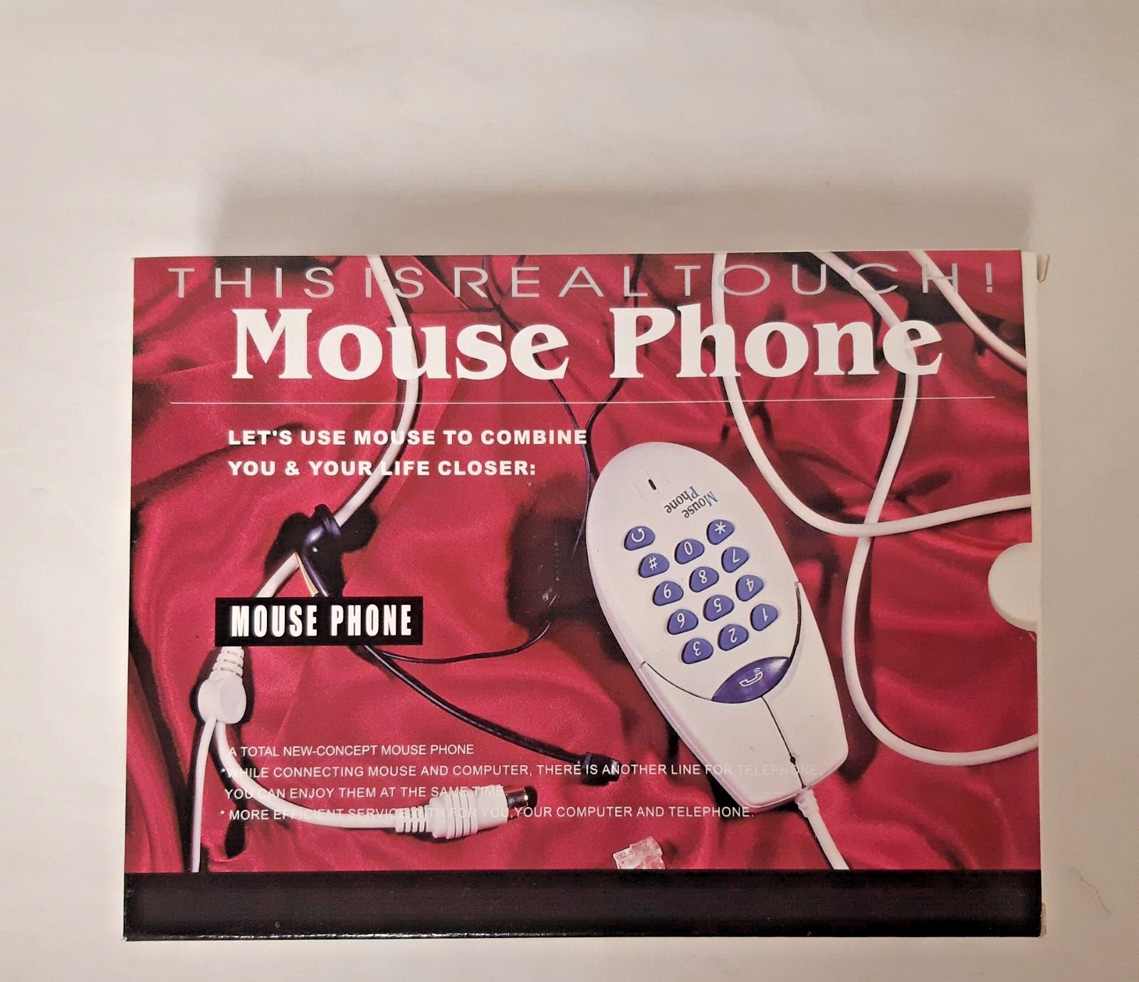 VINTAGE REAL TOUCH MOUSE PHONE, A COMBINATION PHONE AND MOUSE ALL IN ...