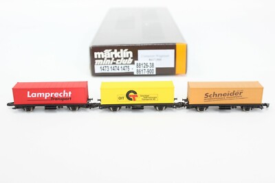 Z Scale Marklin 88126-38 / 1473, 1474, 1475 Container Car