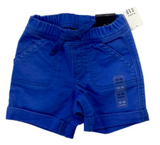 NWT Baby Gap Boys 12-18 Months Blue Stretch Pull-on Shorts with Drawstring