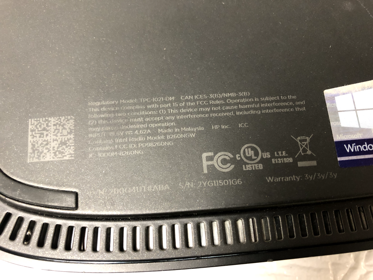 HP ミニPC TPC-1021-DM i5 7500T 8G 128G 無線 HP Elite Slice TPC-IO21-DM Intel i5-7500T @ 2.70GHz 8GB RAM