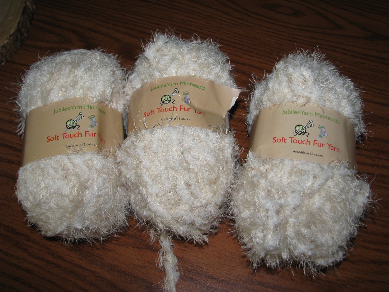 3 Jubilee Minnesota Yarn Fun Fur Fluffy BUFF Amazingly SOFT eBay