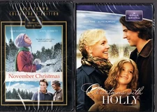 2 Hallmark Christmas DVDS- Christmas with Holly + November Christmas  BRAND NEW