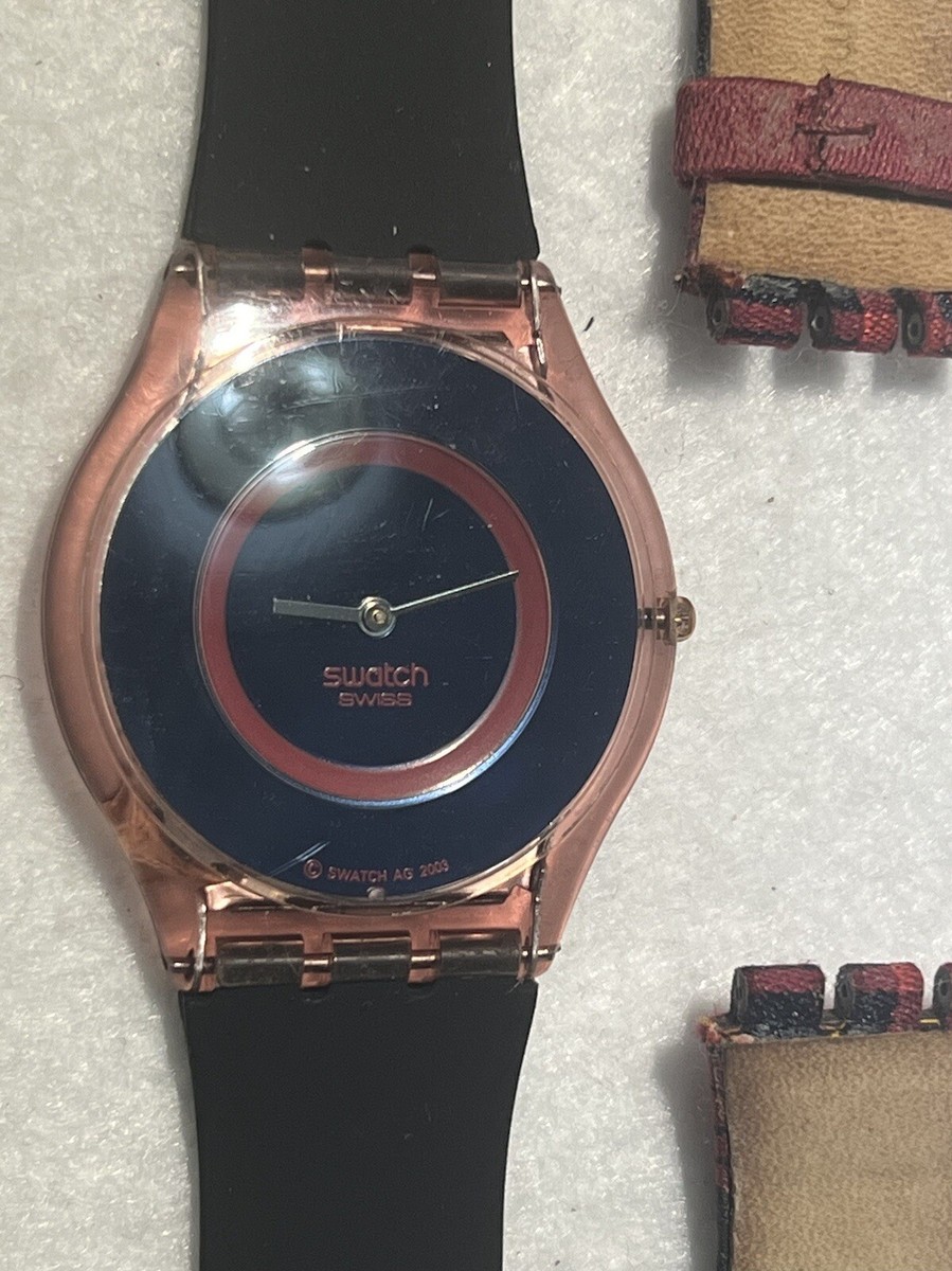 Swatch Skin SFR102 Kiltmania Red Black Tartan New Battery  display picture 1