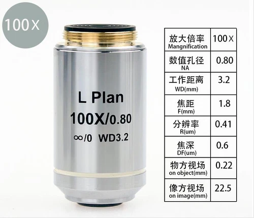 WD Long Working Distance Infinity Plan Achromatic Microsocpe Objective Lens - Picture 12 of 18
