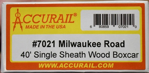 Vagón de carga Accurail HO #7021 40' 6 paneles de madera con una sola funda con puertas y extremos de madera - | Zustand: New
