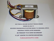5E3 TWEED DELUXE OUTPUT TRANSFORMER, PAPER LAYER Custom Made in USA BY HEYBOER