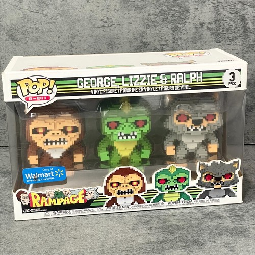 Funko Pop 8 Bit Rampage 3 Pack George, Lizzie, Ralph Walmart Exclusive ...