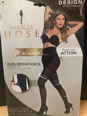 JML Miracle Pants 2 Pack - Instant Body Sculpting Tights, Size S,