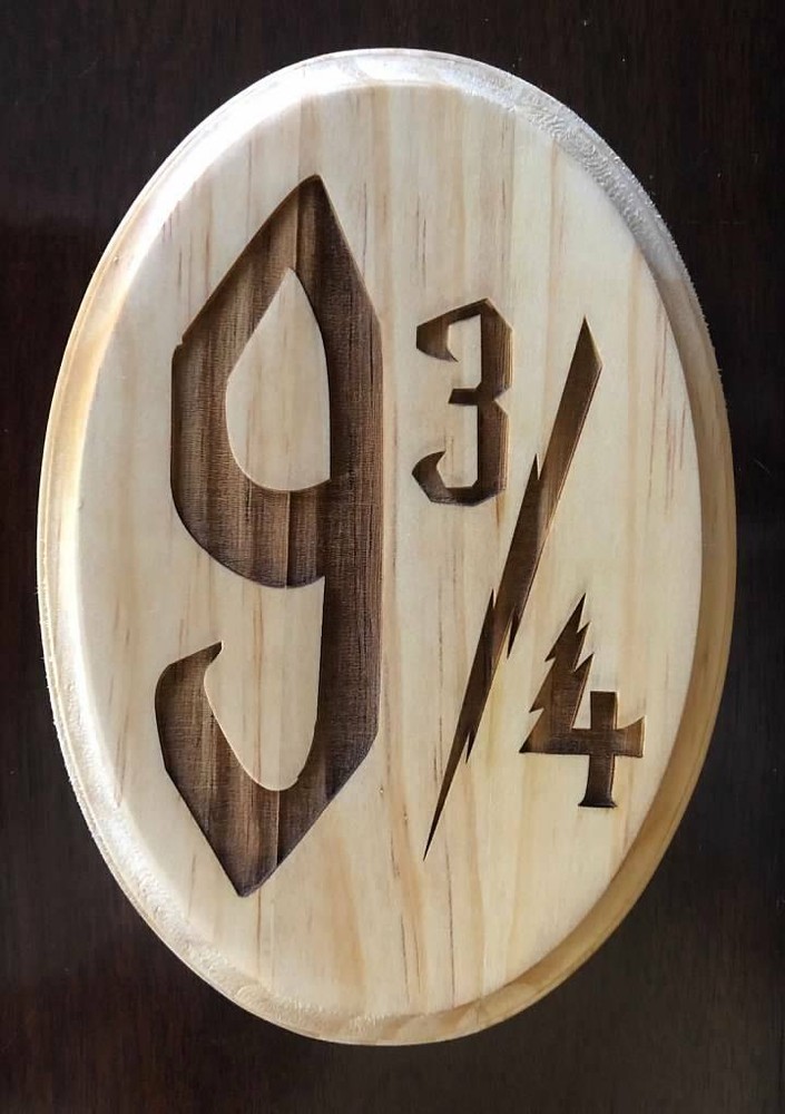 Platform 9 3/4 Sign Wall Plaque Harry Potter Hogwarts Express Room Party Decor