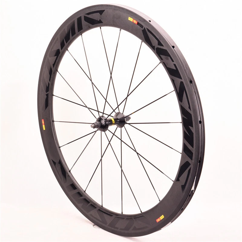 Juego de ruedas de bicicleta de pista de carbono 700C cubierta de engranaje fijo ruedas de bicicleta de una sola velocidad Foto 4 de 4