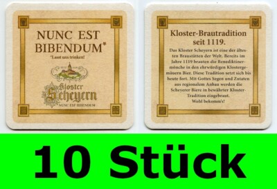 10 Stück Bierdeckel Kloster Brauerei Scheyern Last uns trinken nunc est bibendum
