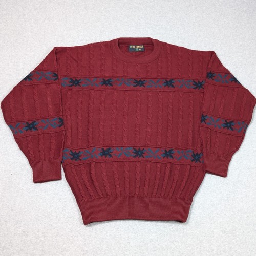 Vintage Kellerman Sweater Mens Medium 50% Wool Pullover Made in Ireland 90's Red