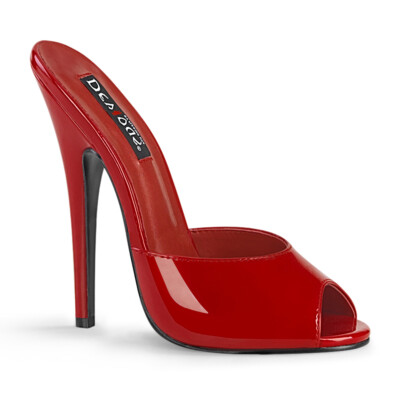 6'' Red Stiletto Peep Toe High Heels Mens Crossdresser Drag Queen Fetish Shoes