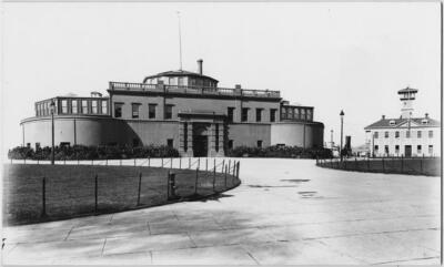 Manhattan NY Castle Garden View from southeast entrance and park 1900 Old Photo