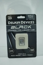 Delkin Devices Black CF Express Type A Card 160GB New