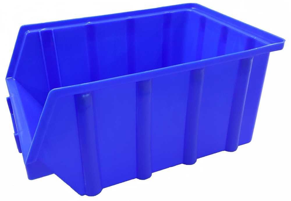 15 Stück Stapelboxen - blau - Größe 4 ( 222 x 340 x 157 mm ) - stapelbar / Sicht