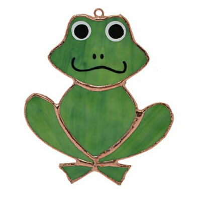 STAINED GLASS GREEN FROG SUNCATCHER SUN CATCHER GE319 GIFT ESSENTIALS FAST SHIP