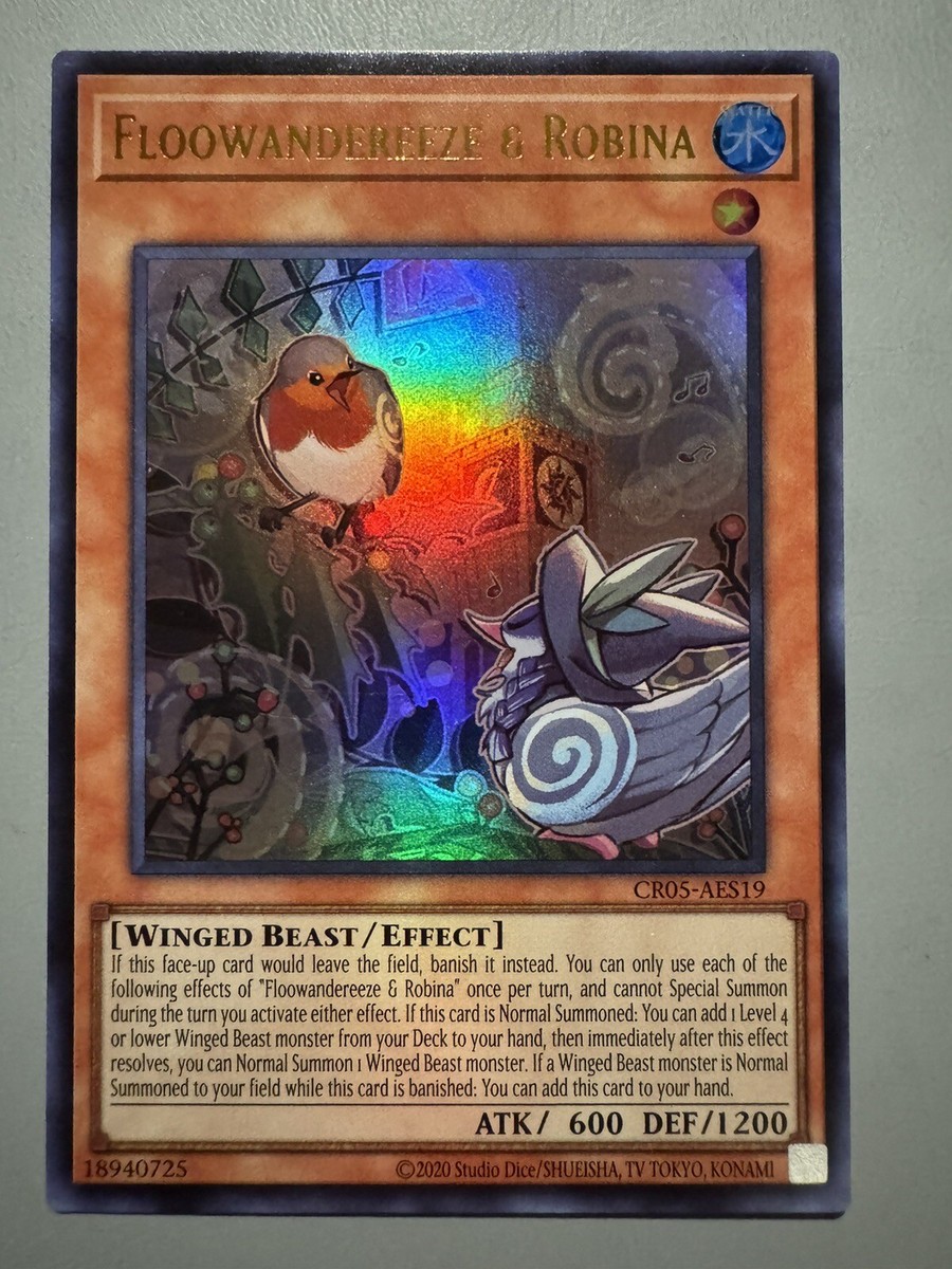 YUGIOH FLOOWANDEREEZE & ROBINA ASIA ENGLISH CR05-AES19 ULTRA RARE